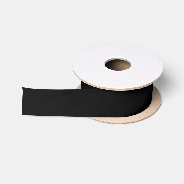 Elegantes Vollschwarz Satinband (Spule)