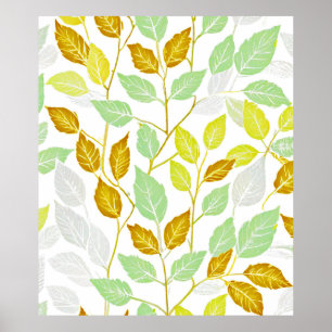 Elegantes, von Natur Inspiriert Leaf-Design Poster