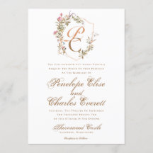 Elegantes Wappen Monogram Hochzeit
