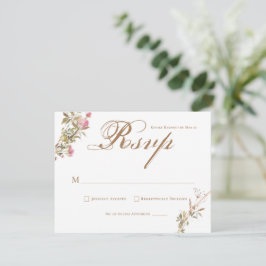 Elegantes Wappen Monogram Response-UAWG RSVP Karte