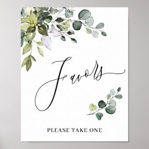 Elegantes Wasserfarbe-Eukalyptus-Gunstbezeugung-Ho Poster