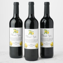elegantes Wasserfarbe-Limoncello-Hochzeit-Dankesch