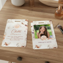 Elegantes Wasserfarbe-Script-Logo Foto-Make-up