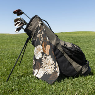 Elegantes Wasserfarben-Blumen-Dekor auffällig Golfhandtuch