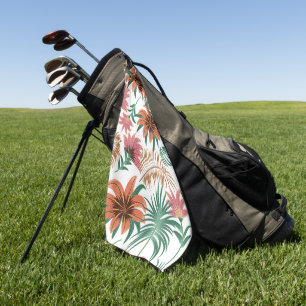 Elegantes Wasserfarben-Blumen-Dekor auffällig Golfhandtuch