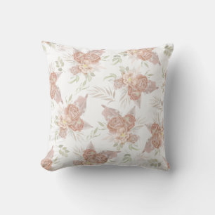Elegantes Wasserfarben-Blumen-Dekorationsmuster Kissen