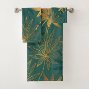 Elegantes Wasserfarben-Blumen-Dekoratives auffalle Badhandtuch Set
