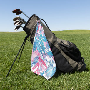 Elegantes Wasserfarben-Blumen-Dekoratives auffalle Golfhandtuch