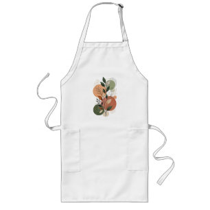 Elegantes Wasserfarben-Herbst-Botanik-Frucht-Küche Lange Schürze