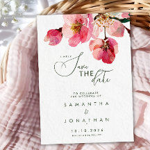 Elegantes Wasserfarben-Korallenrosa-Blumenmuster