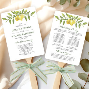 Elegantes Wasserfarben-Limonen-Blüten-Hochzeitspro Fächer