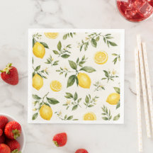 Elegantes Wasserfarben-Limonenblüten-Botanikmuster