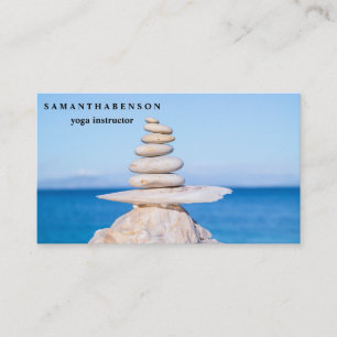 Elegantes Wasserfarben-Logo Zen Yoga Heilung Gesun Visitenkarte