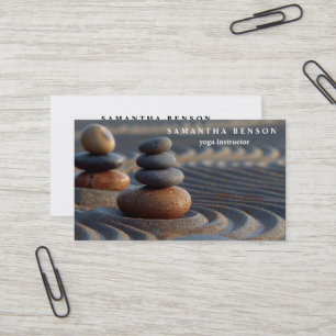 Elegantes Wasserfarben-Logo Zen Yoga Heilung Gesun Visitenkarte
