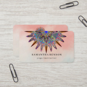 Elegantes Wasserfarben-Lotusblumen-Logo Yoga-Gesch Visitenkarte
