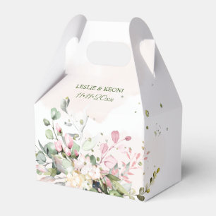 Elegantes Wasserfarben-Rosa-Gummi-Eukalyptus Geschenkschachtel