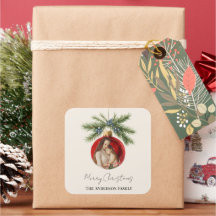 Elegantes Wasserfarben-Weihnachtsornament-Familien