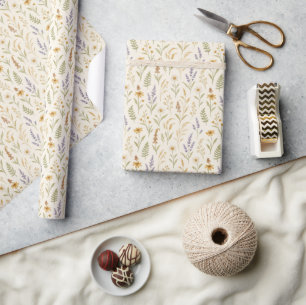 Elegantes Wasserfarben-Wildblumenmuster Geschenkpapier