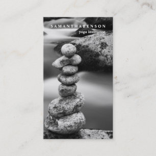 Elegantes Wasserfarblogo Zen-Yoga-Heilung Visitenkarte