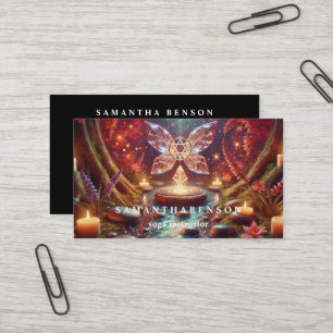 Elegantes Wasserfarblogo Zen-Yoga-Heilung Visitenkarte