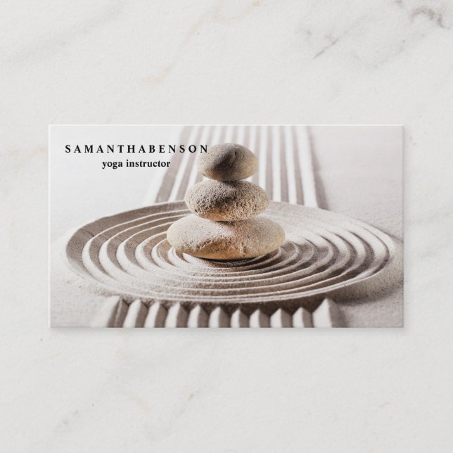 Elegantes Wasserfarblogo Zen-Yoga-Heilung Visitenkarte (Vorderseite)
