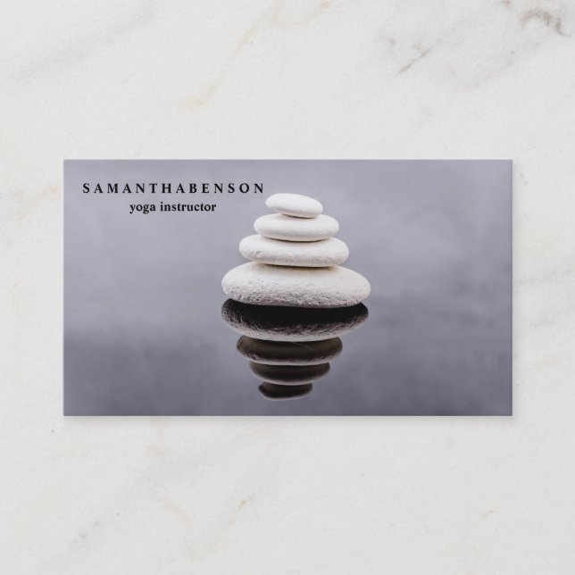 Elegantes Wasserfarblogo Zen-Yoga-Heilung Visitenkarte (Vorderseite)
