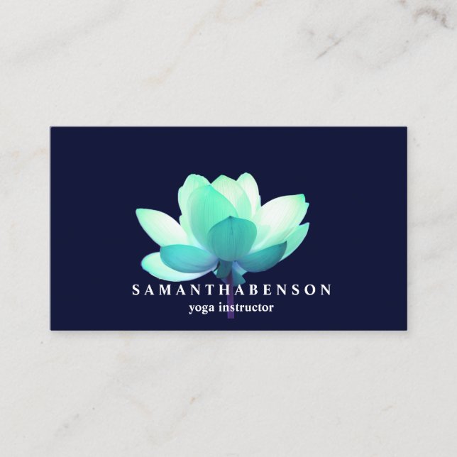 Elegantes Wasserfarblogo Zen-Yoga-Heilung Visitenkarte (Vorderseite)