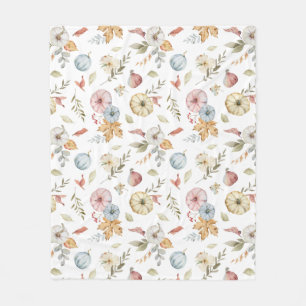 Elegantes Wasserfarbmuster im Herbst Fleecedecke