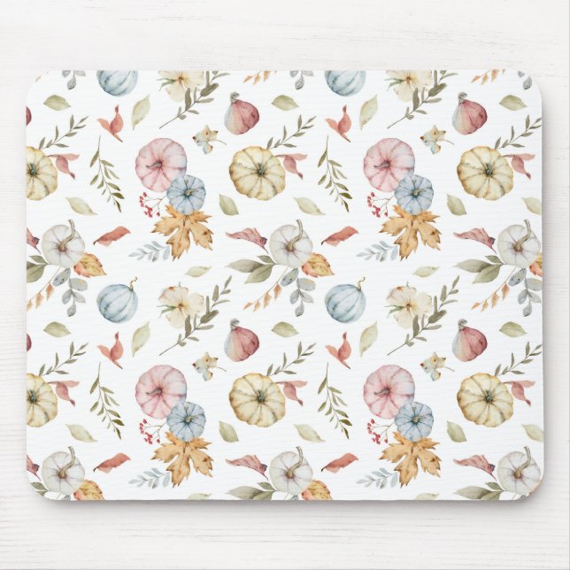 Elegantes Wasserfarbmuster im Herbst Mousepad (Vorne)