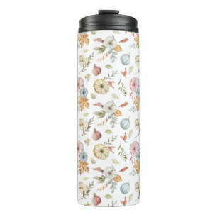 Elegantes Wasserfarbmuster im Herbst Thermosbecher