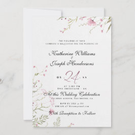 ELEGANTES WASSERFLORALE ABSTRAKTES UAWG & WEDING EINLADUNG