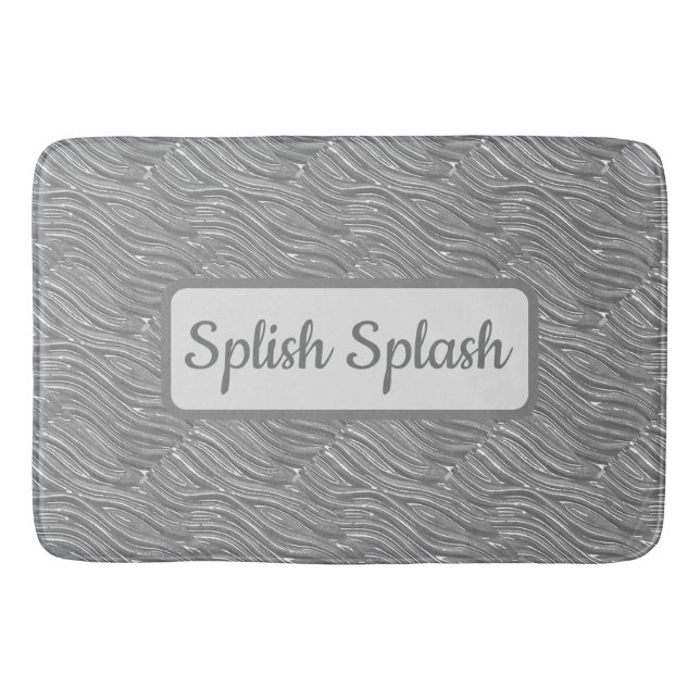 Elegantes Wassermuster Bath Mat Badematte (Vorderseite)