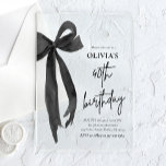 Elegantes Watercolor Black Bow 40. Geburtstags-Par Acryleinladungen<br><div class="desc">Feiern Sie mit unserer eleganten Watercolor Black Bow Geburtstagsparty Einladung Ihren 40. Geburtstag! Dieses stilvolle Design präsentiert einen zarten schwarzen Bogen gepaart mit weichen Wasserfarbendetails und schafft eine perfekte Mischung aus Eleganz und Charme. Ideal, um diesen besonderen Meilenstein zu markieren, ist diese Einladung vollständig anpassbar, sodass Ihre 40. Geburtstagsfeier so...</div>