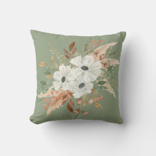 Elegantes Watercolor Fall Bouquet Kissen