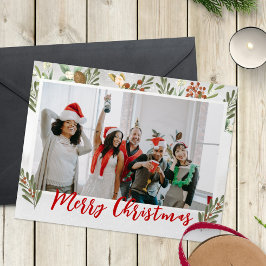 Elegantes Watercolor Foliage Weihnachten