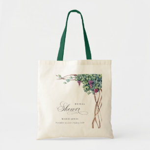 Elegantes Watercolor Grapevine Foliage Brautparty Tragetasche