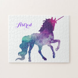 Elegantes Watercolor Lila Einhorn