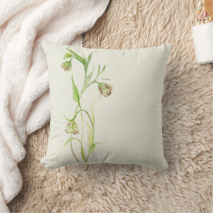 Elegantes Watercolor Lily Throw Kissen