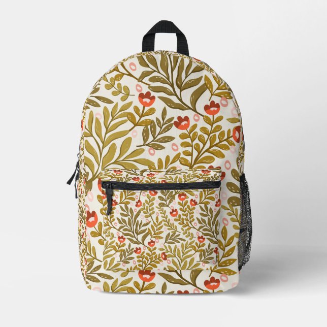 Elegantes Watercolor-Muster Bedruckter Rucksack (Vorderseite)