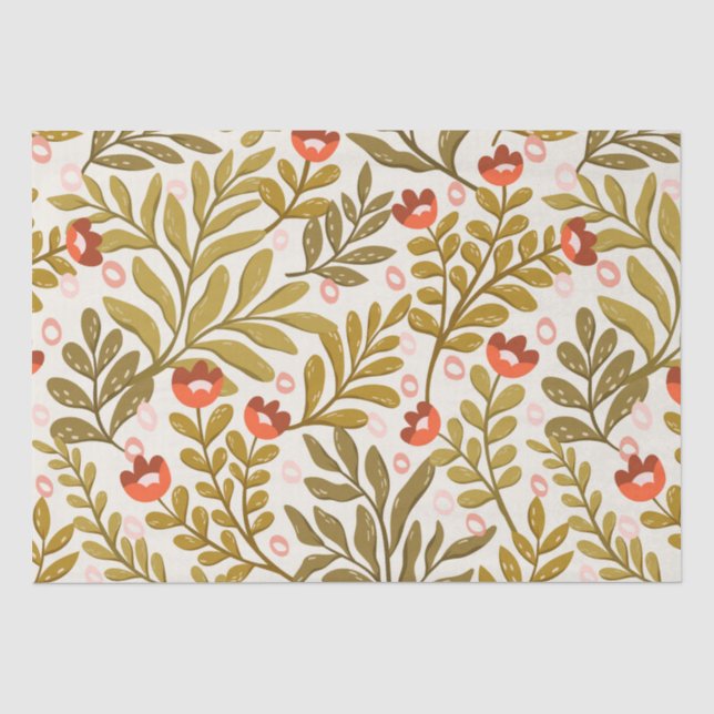 Elegantes Watercolor-Muster Seidenpapier (Vorderseite)