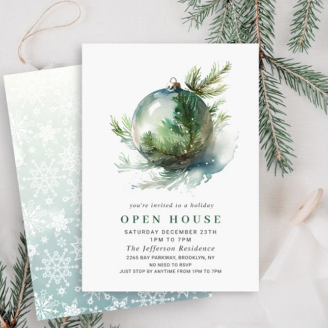 Elegantes Watercolor Ornament Weihnachten Einladung (Von Creator hochgeladen)