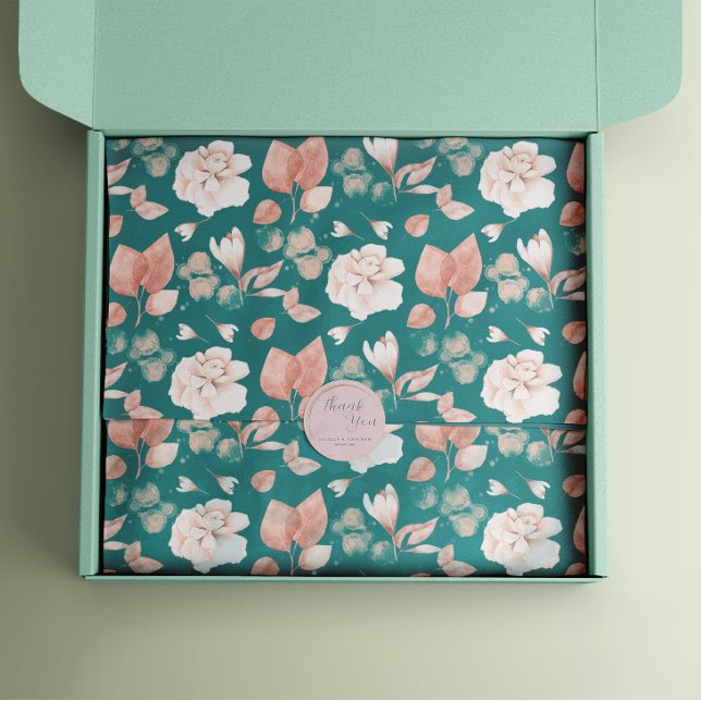 Elegantes Watercolor Rosa Blumenmuster Seidenpapier (Von Creator hochgeladen)