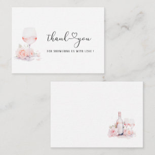 Elegantes Watercolor Rosa Brautparty Mitteilungskarte