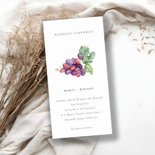 Elegantes Watercolor Weinblatt Hochzeit Dankeskarte