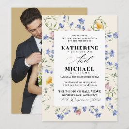Elegantes Watercolor Wldblumen UAWG Einladung