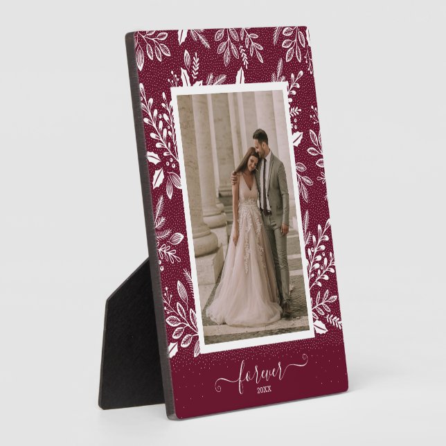 Elegantes Wedding Foto Frameless Picture Easel Fotoplatte (Seite)