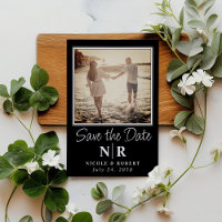 Elegantes Wedding Monogram Foto Save the Date