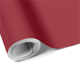 Elegantes Weihnachten Einfarbig Rot Geschenkpapier