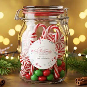 Elegantes Weihnachten Frohe Weihnachten Runder Aufkleber