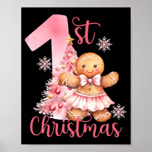 Elegantes Weihnachten Wasserfarbe Schnee Kinder T- Poster